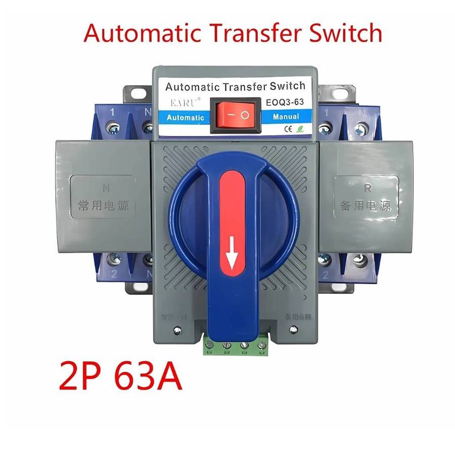 Automatic Transfer Switch 2P 63A 220V