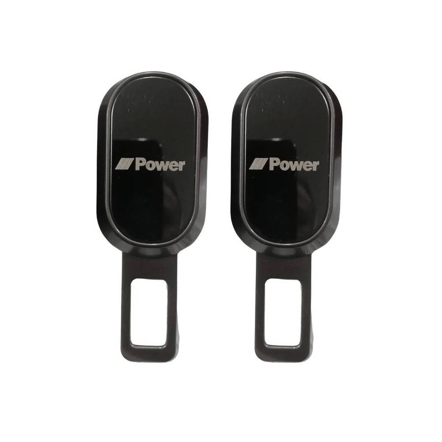 Set of 2 - M POWER Car Seat Belt Buckle Extender Clips Alarm Stopper