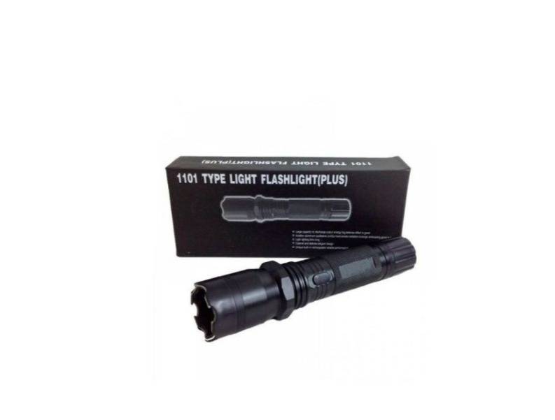 Self Defensive Flashlight With Stun Gun