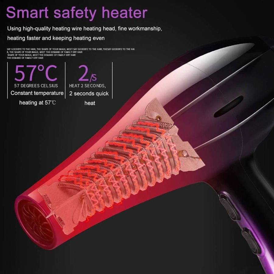 8 Piece Professional Styling Colorful Hair Drier