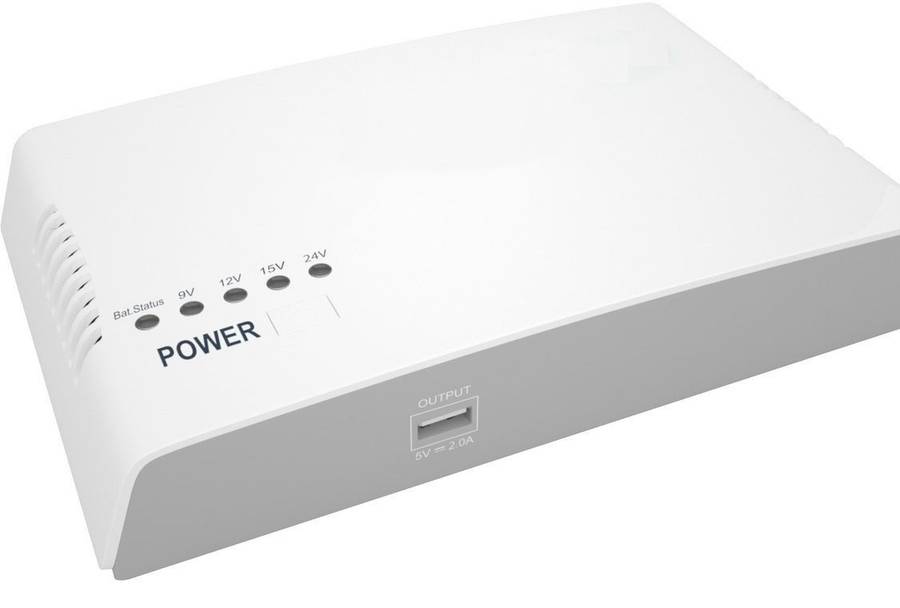 12000mAh Mini DC UPS White