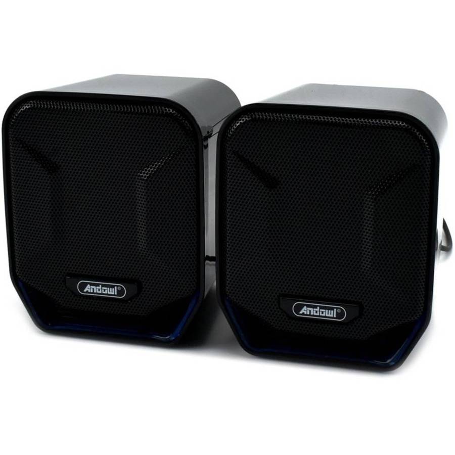 MINI SPEAKERS COMPUTER SPEAKERS 3W WIRED WITH RGB LED LIGHT Q-YX17 USB JACK