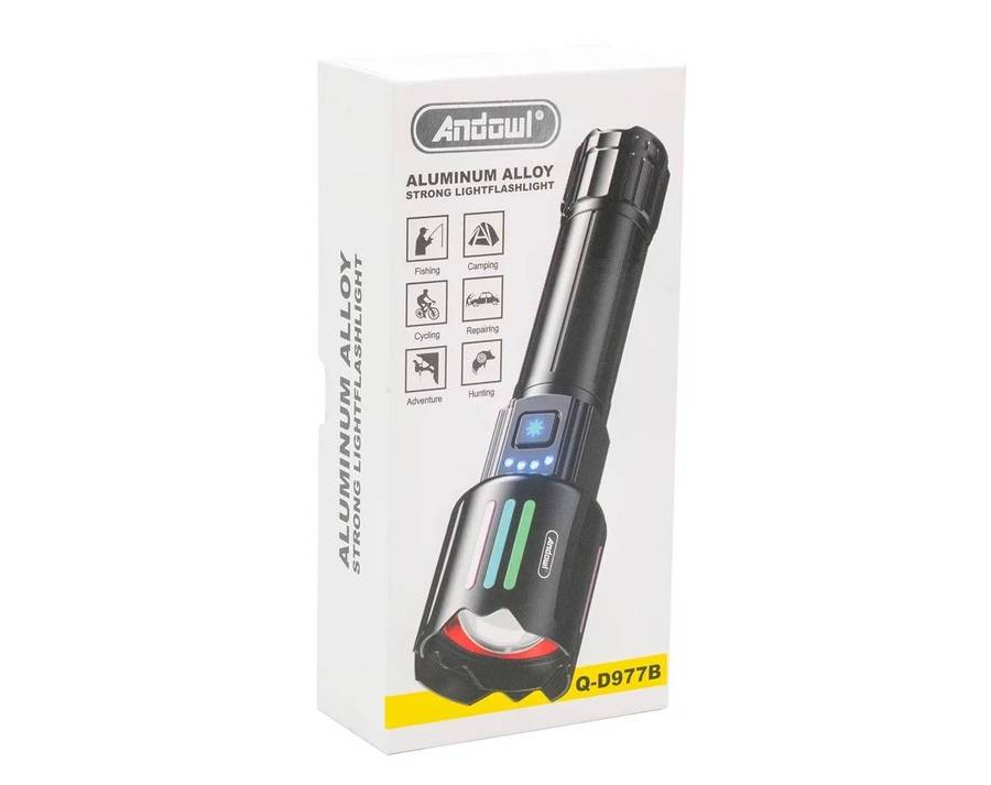 High-powered, Aluminium Alloy, rechargeable outdoor flashlight