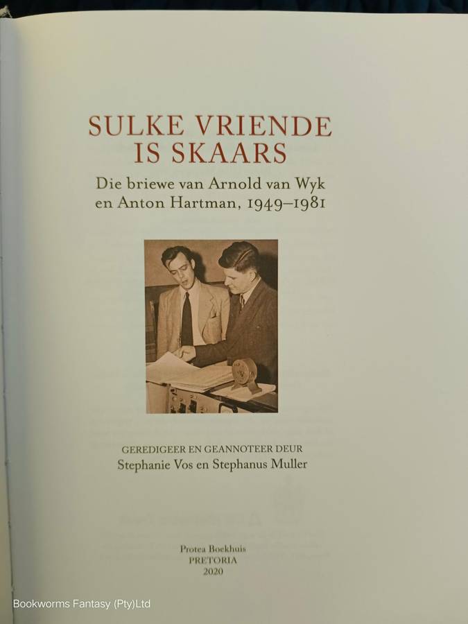 Sulke Vriende is Skaars deur Arnold van Wyk