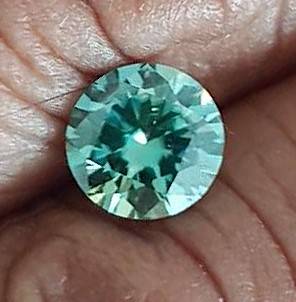Moissanite 1ct Peacock Blue VVSI ROUND **GRA Certified **BRILLIANT CUT
