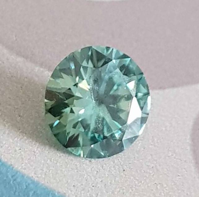 Moissanite 1ct Peacock Blue VVSI ROUND **GRA Certified **BRILLIANT CUT