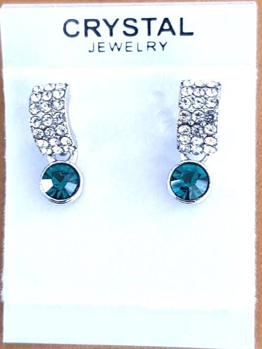Emerald Green Austrain crystal  Necklace & Earrings Jewelry Set