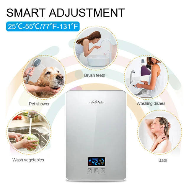 Tankless instant shower water heater 3000w-6000w