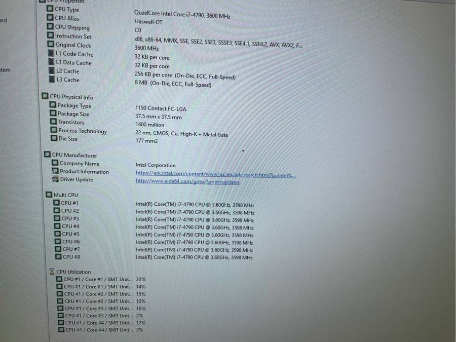 Intel Core i7 4790 Combo