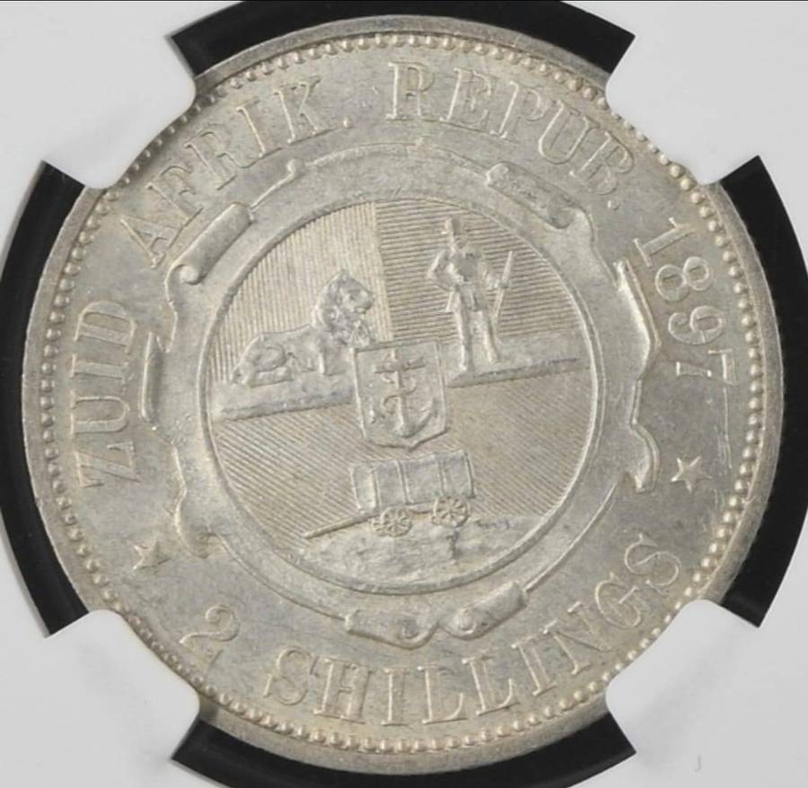 1897 2 SHILLINGS NGC GRADED MS63