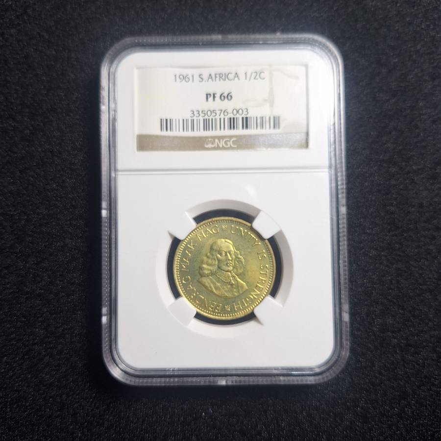 1961 Proof 66 SA 1/2 Cent NGC Graded