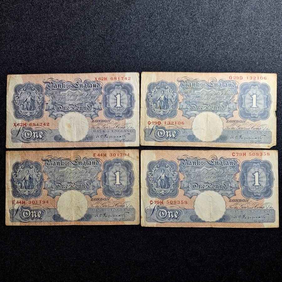 4 x Bank of England 1 Pound Notes
