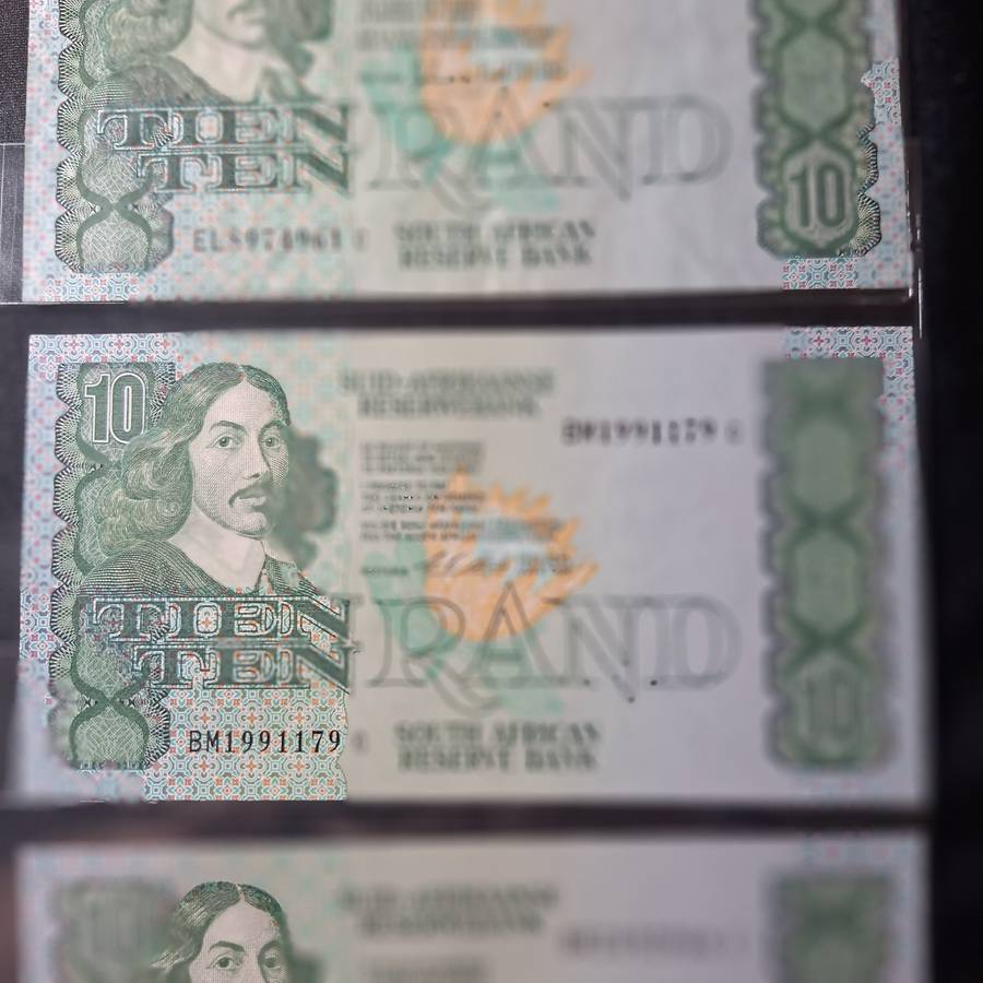 3 x South Africa R10 Notes