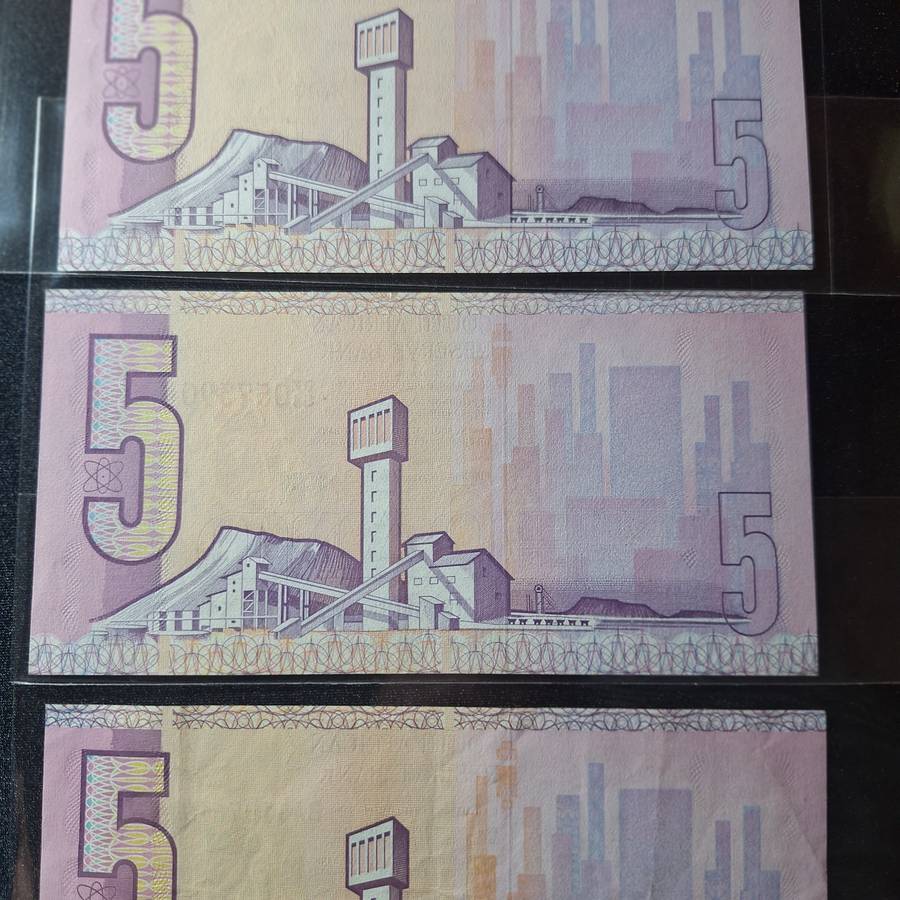 4 x South Africa R5 Gerhard de Kock Bank Notes