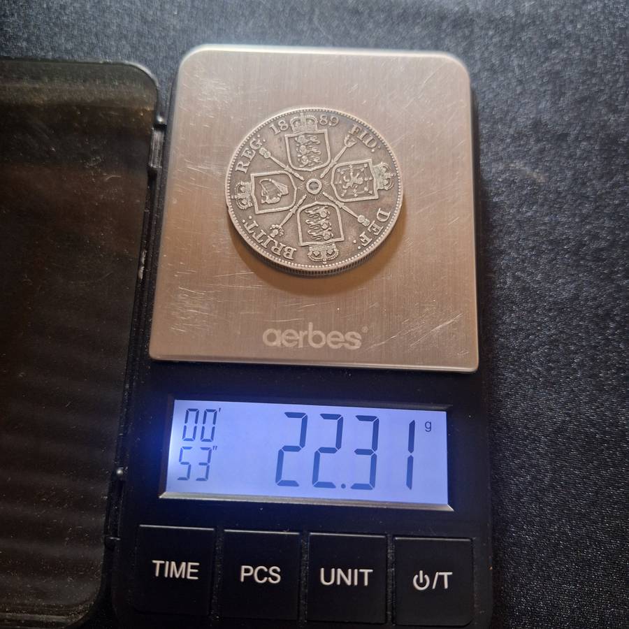 1889 UK Victoria Crown   .925% Silver Coin 22.3 Grams
