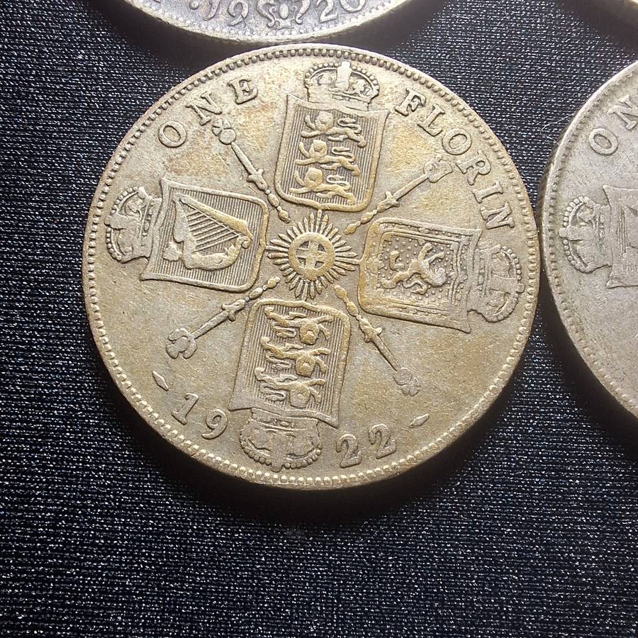 Various Dates Half Crown and Florin .50% Silver Coins Total 49.4 Grams