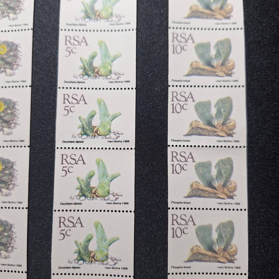 1988 RSA 5th Definitive Issue Coil Stamps full set of 4 - 10 in each