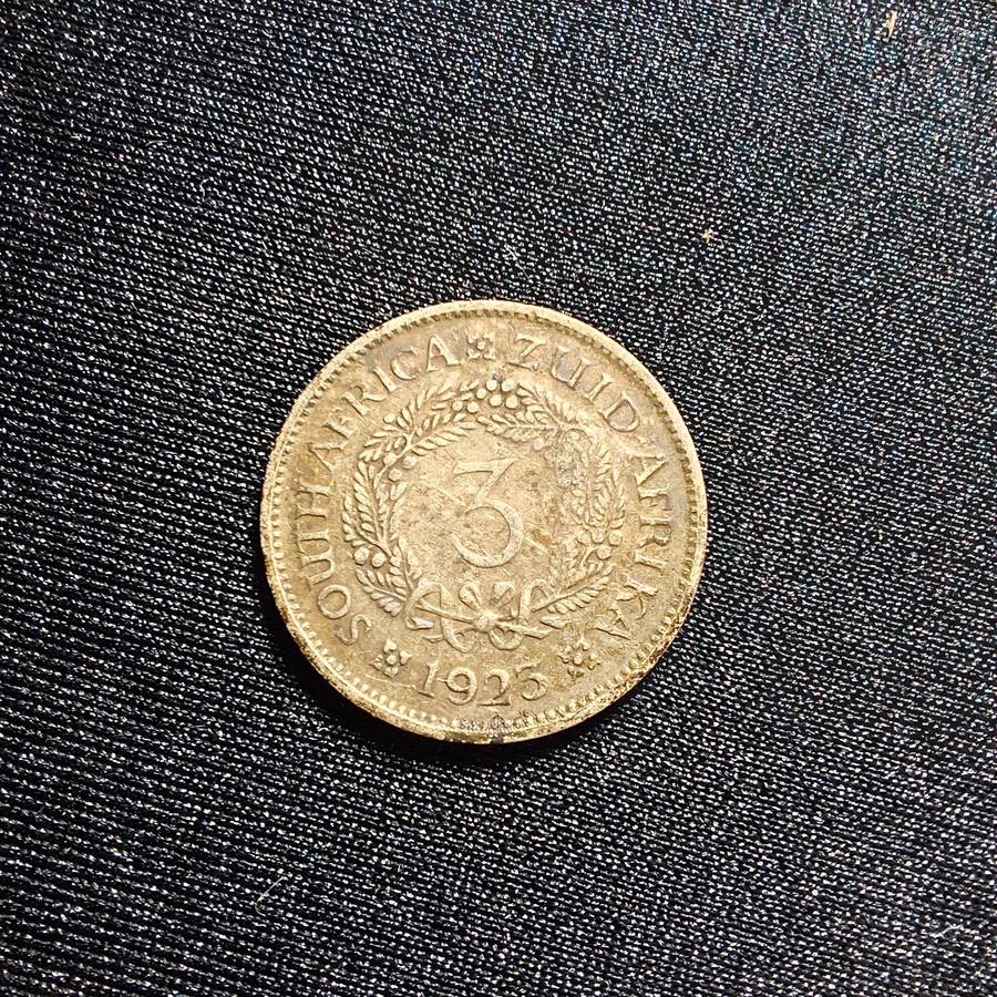 1923 3D Sixpence Silver South Africa Coin