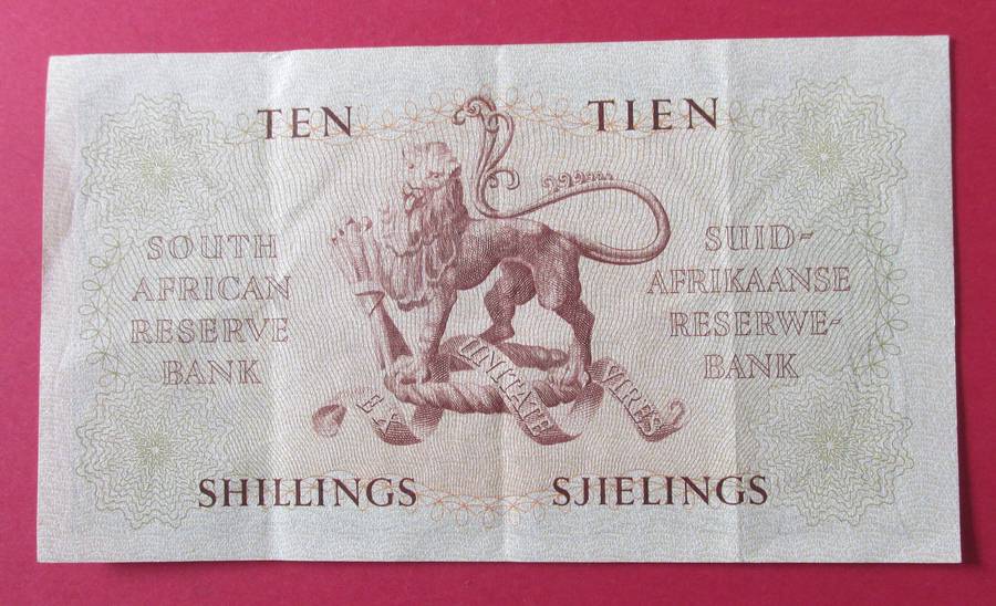 TEN SHILLINGS 1956  M.H. de KOCK - 3rd ISSUE