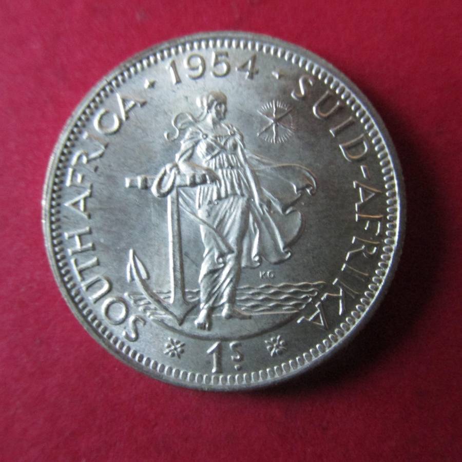 1954 SILVER SHILLING UNC.