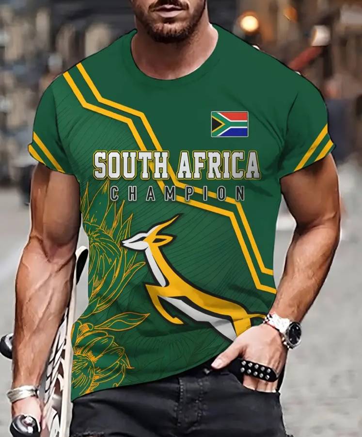 South Africa Springbok Supporters Shirt Size Medium