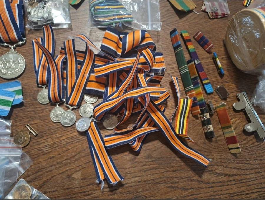 Large lot of SADF medals and ribbons great for resell