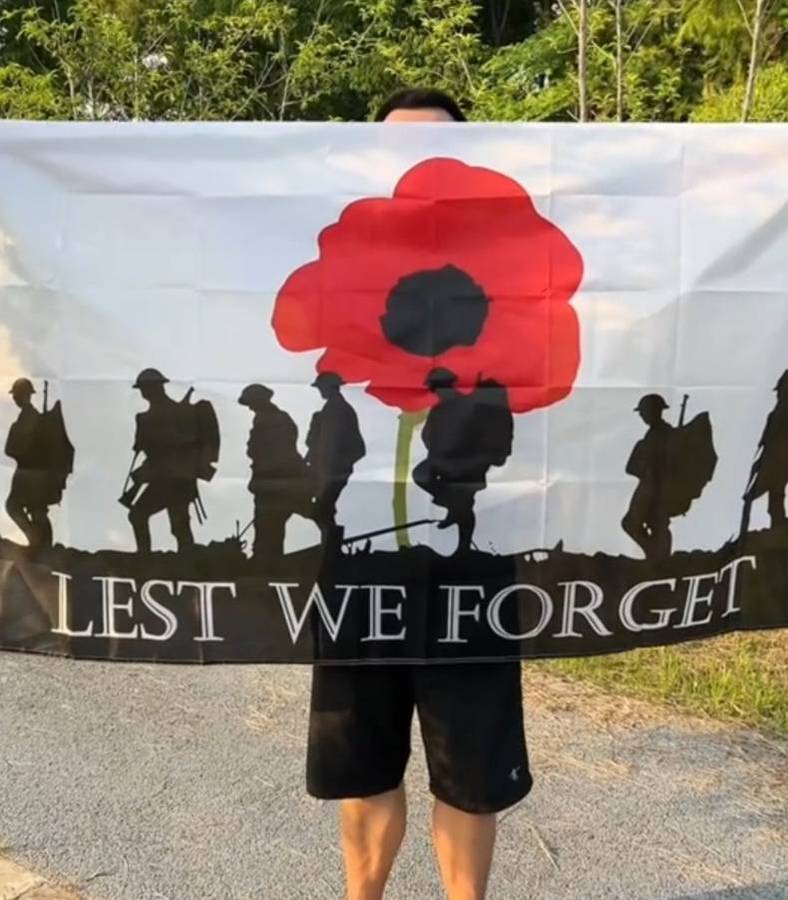 Poppy day flag