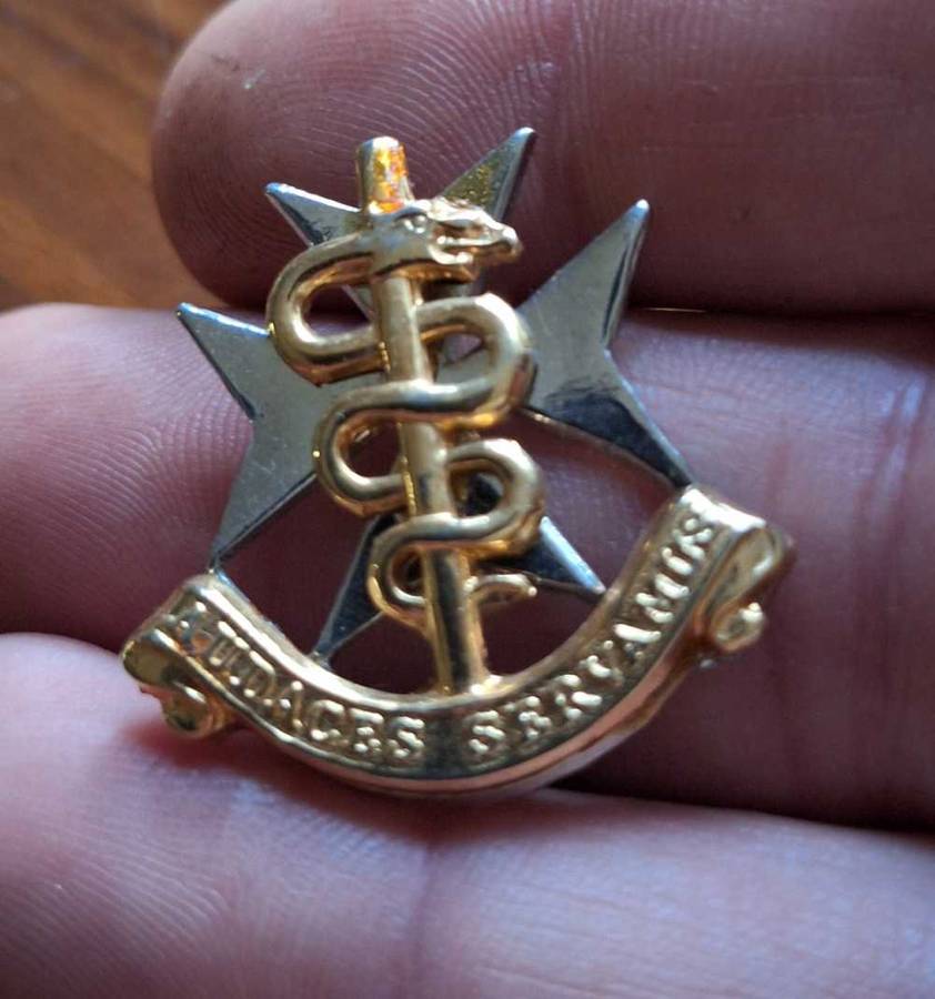 SADF medical collar badge