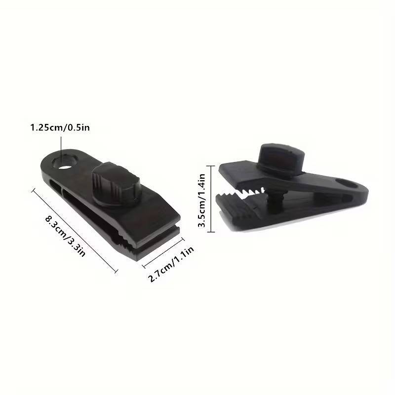 Heavy duty camping tarp/tent clips (set of 12)