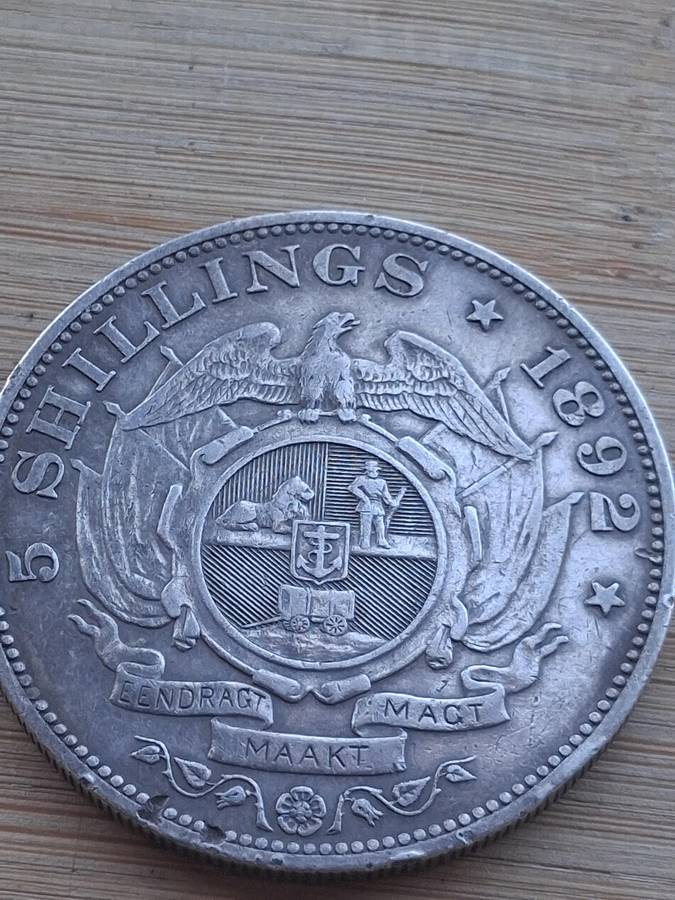 Paul kruger 5 shilling 1892
