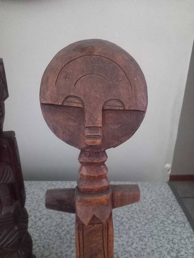 Vintage Hand Carved African Ashanti Fertility Folk Art Sculpture