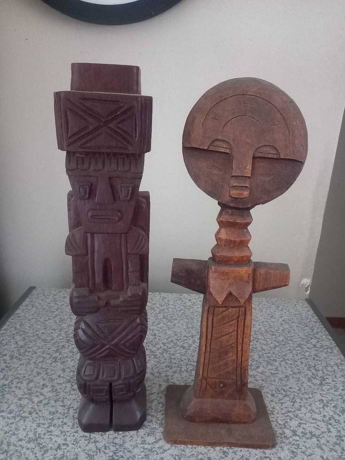 Vintage Hand Carved African Ashanti Fertility Folk Art Sculpture