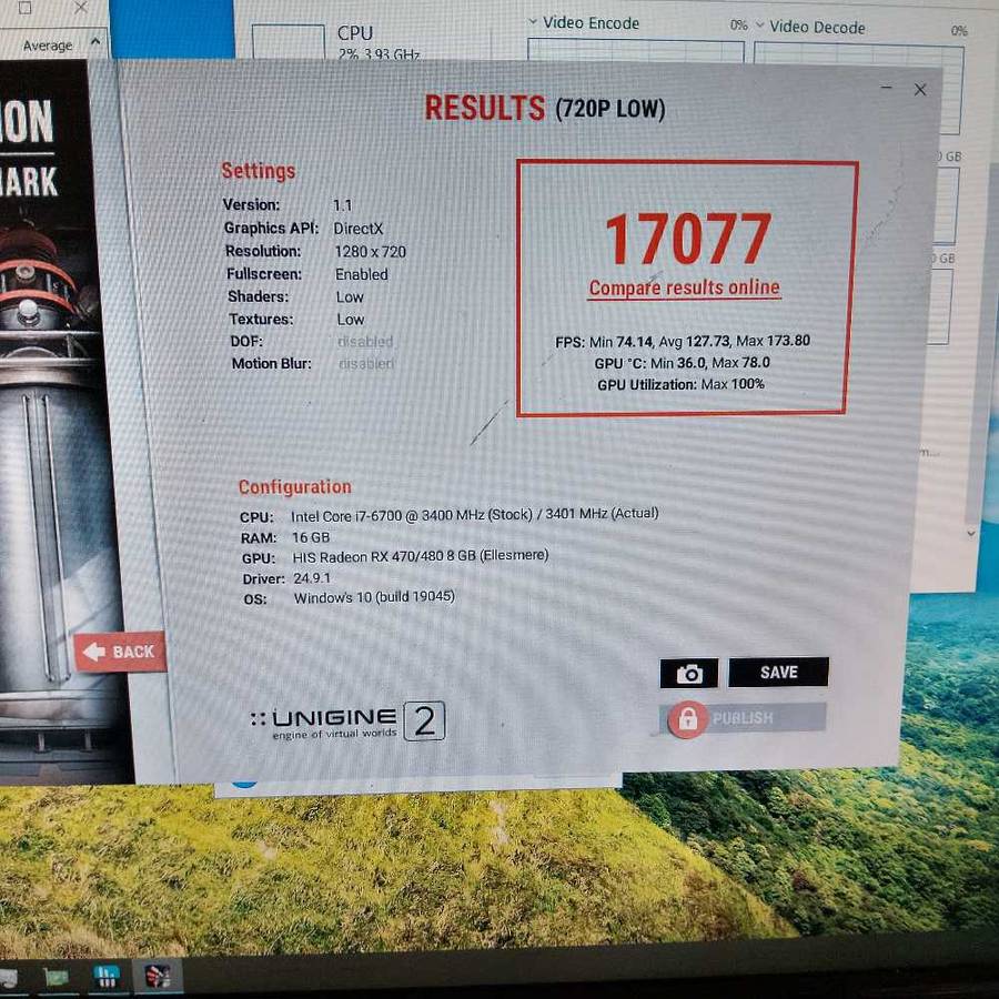 HIS ICE X2 RX580 8GB GDDR5 Graphics Card**Only 1 fan working** Sold As IS