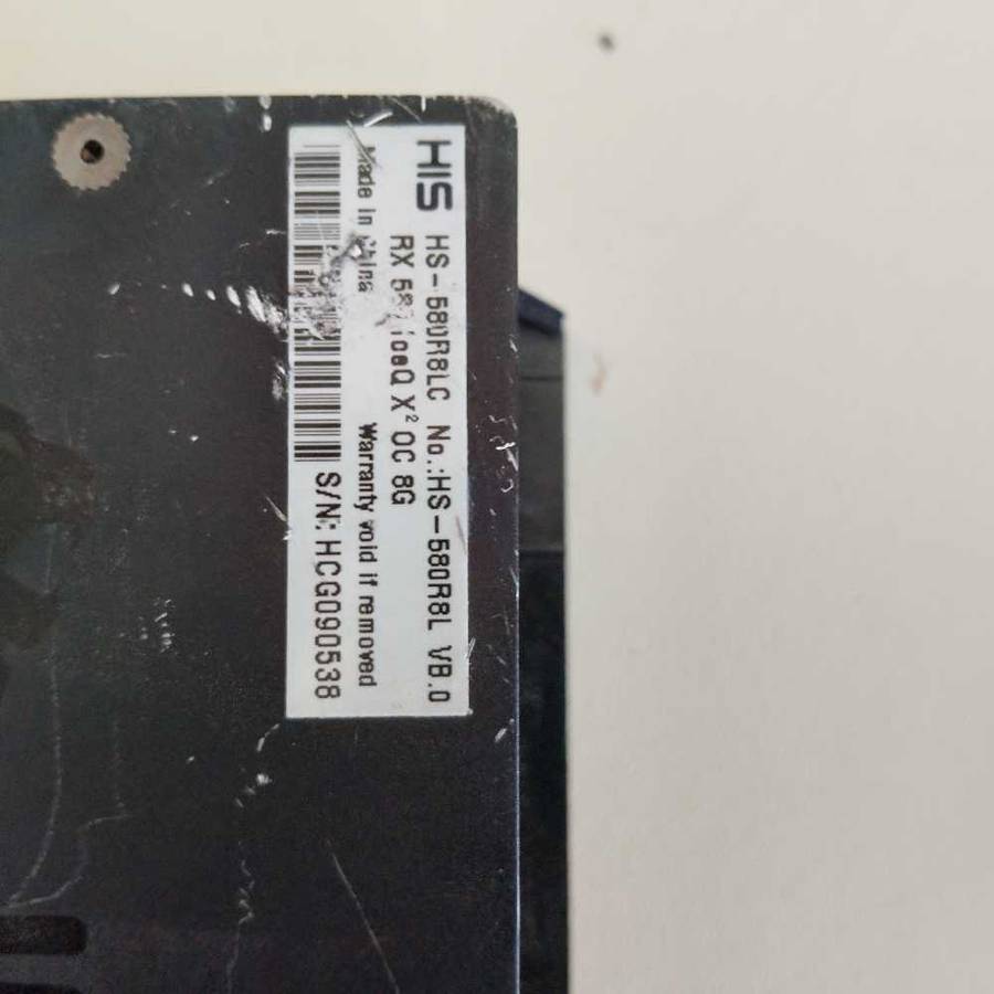 HIS ICE X2 RX580 8GB GDDR5 Graphics Card**Only 1 fan working** Sold As IS