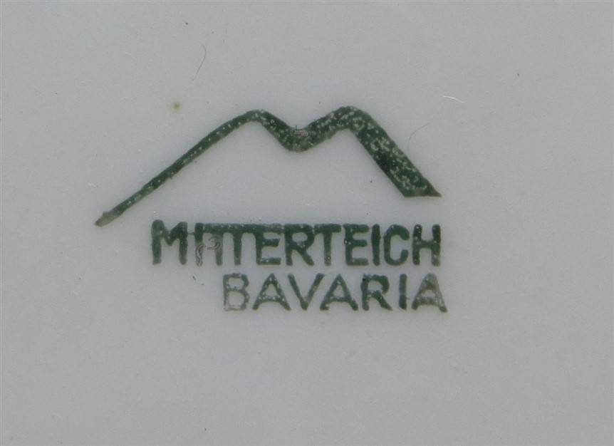 Mitterteich Bavaria Bone China Rose Tea Cup + Saucer + Plate