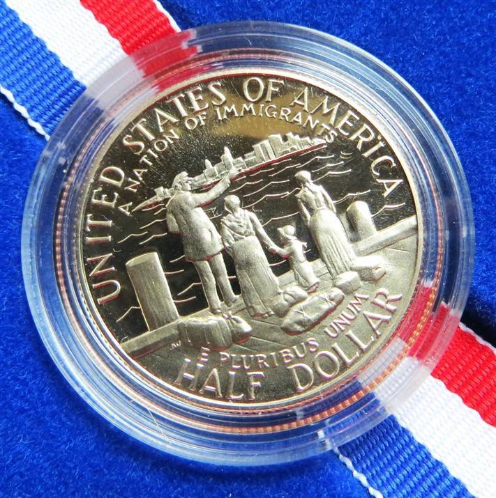 USA 1986 Proof Liberty Half Dollar Centenary Coin + Box + Cert.