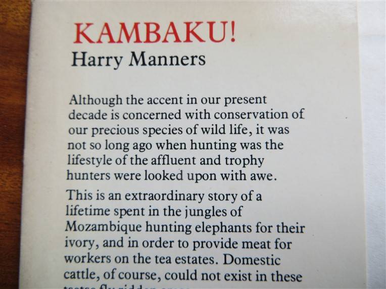 Kambaku - Harry Manners - Signed 1980 1st Ed. Hardcover