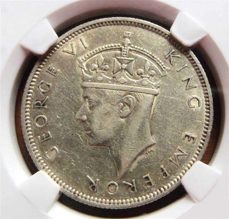 1939 Southern Rhodesia 2 Shillings AU Details Silver - Scarce
