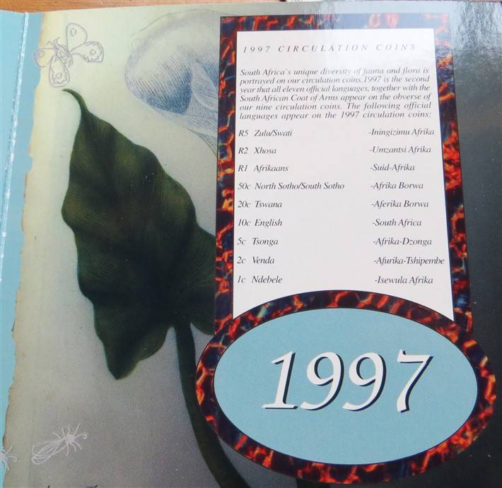 1997 RSA Uncirculated Coin Set as issued by SA Mint