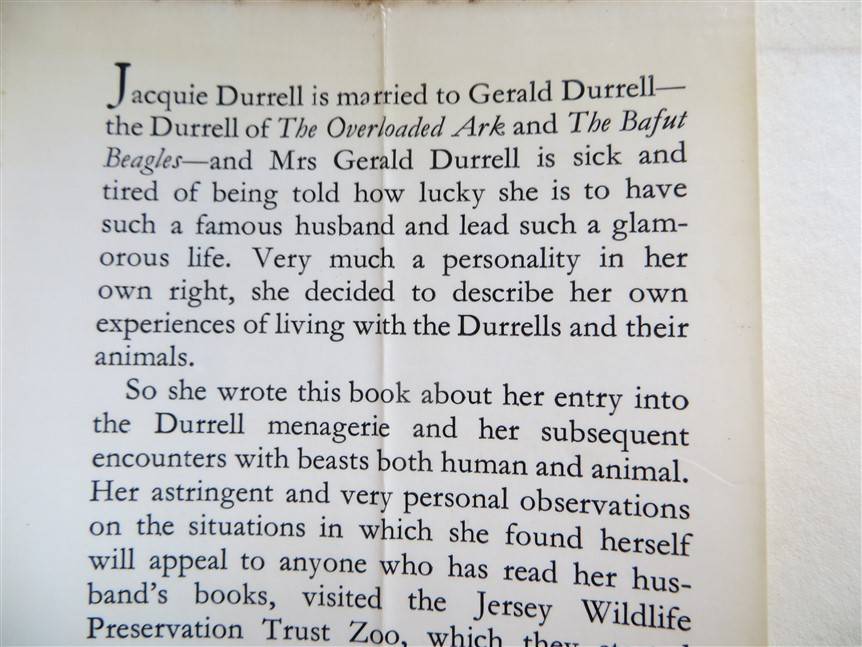 Beasts in my Bed - Jacquie Durrell - 1967 Hardcover