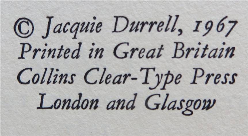 Beasts in my Bed - Jacquie Durrell - 1967 Hardcover