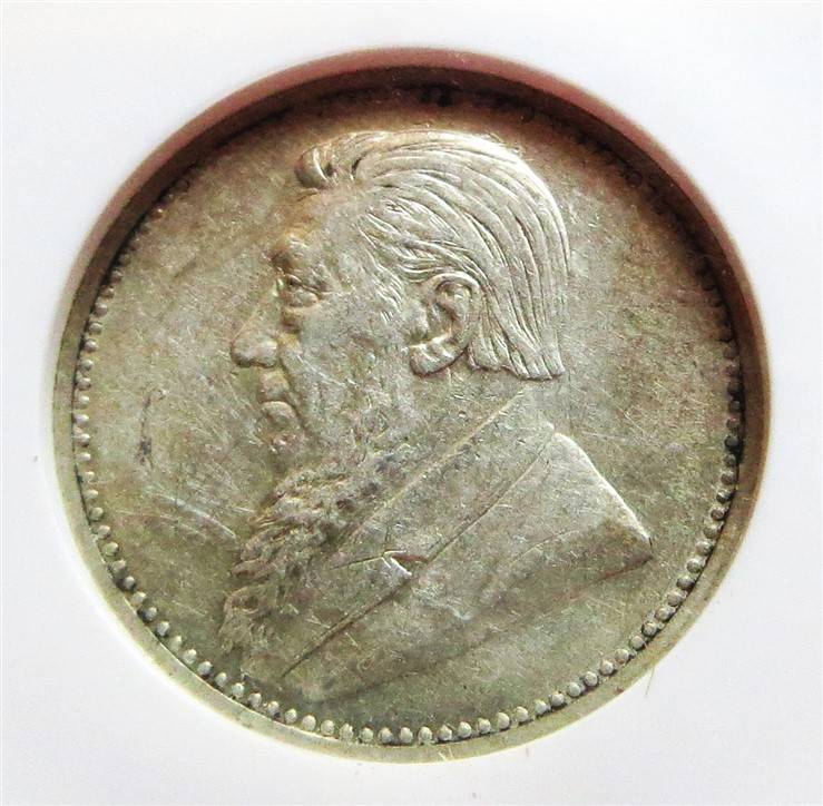 1892 ZAR 6d Zixpence - NGC XF45 - Silver