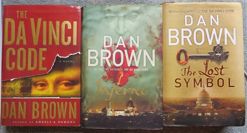 3 x Dan Brown Titles - hardcover - 1 Bid for all 3