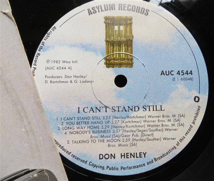Don Henley - I Cant Stand Still - Vintage Vinyl LP Vinyl VG / Cover VG