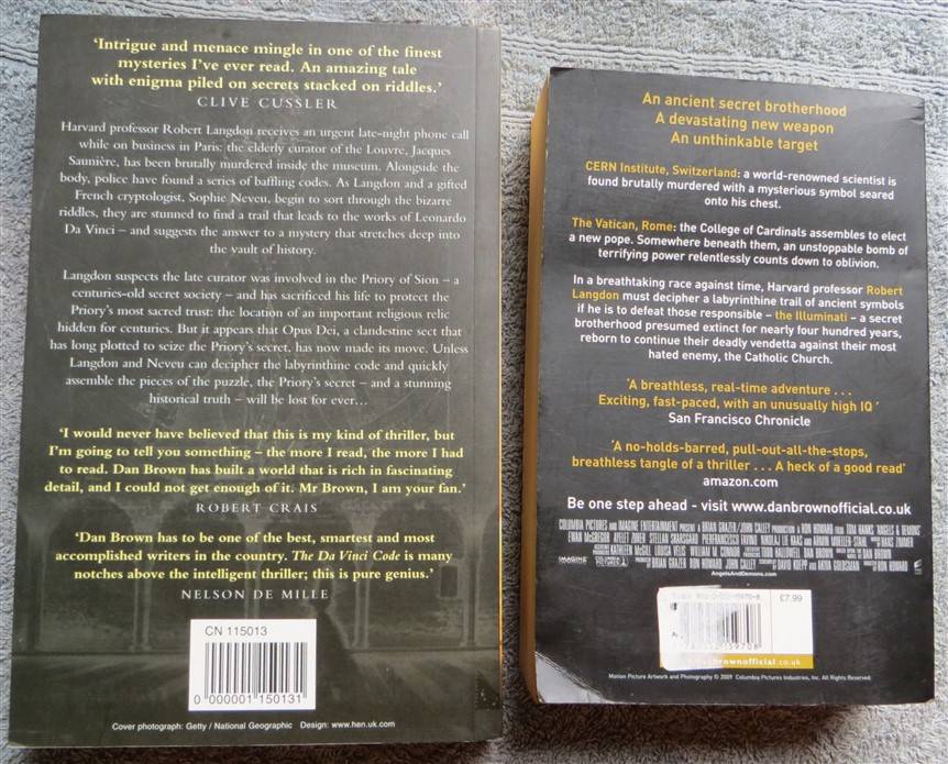 2 x Dan Brown Titles - 1 Bid for both