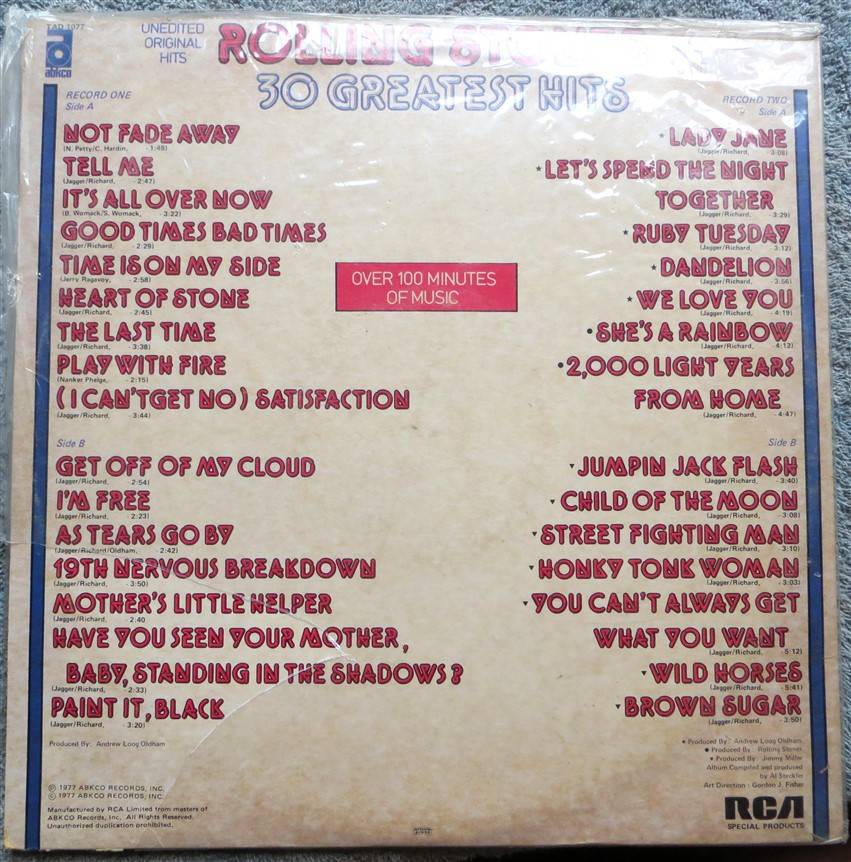 Rolling Stones - Greatest Hits 2 x Vintage Vinyl LP Set - VG