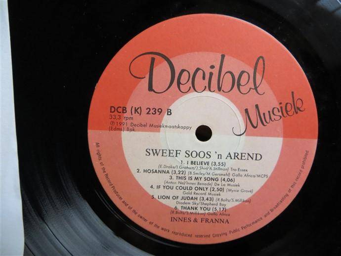 Vintage LP  -Sweef Soos n Arend - Innes & Franna