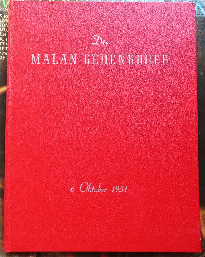 Malan Gedenkboek - 1951 - Jacques Malan