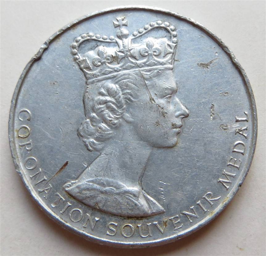 Queen Patron National Playing Fields Coronation Medallion