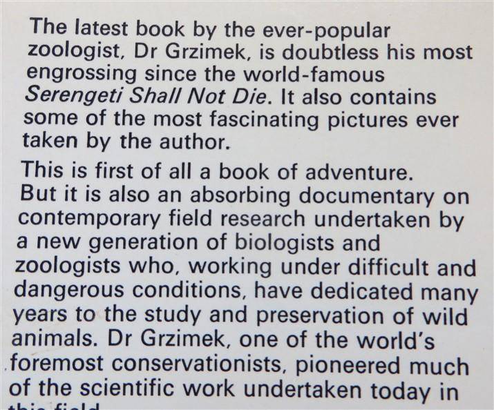 Bernhard Grzimek - Among the Animals - Hardcover